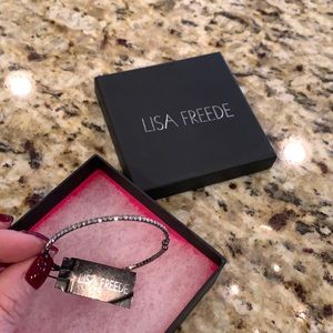 Diamond bangle cuff bracelet by Lisa Freede.